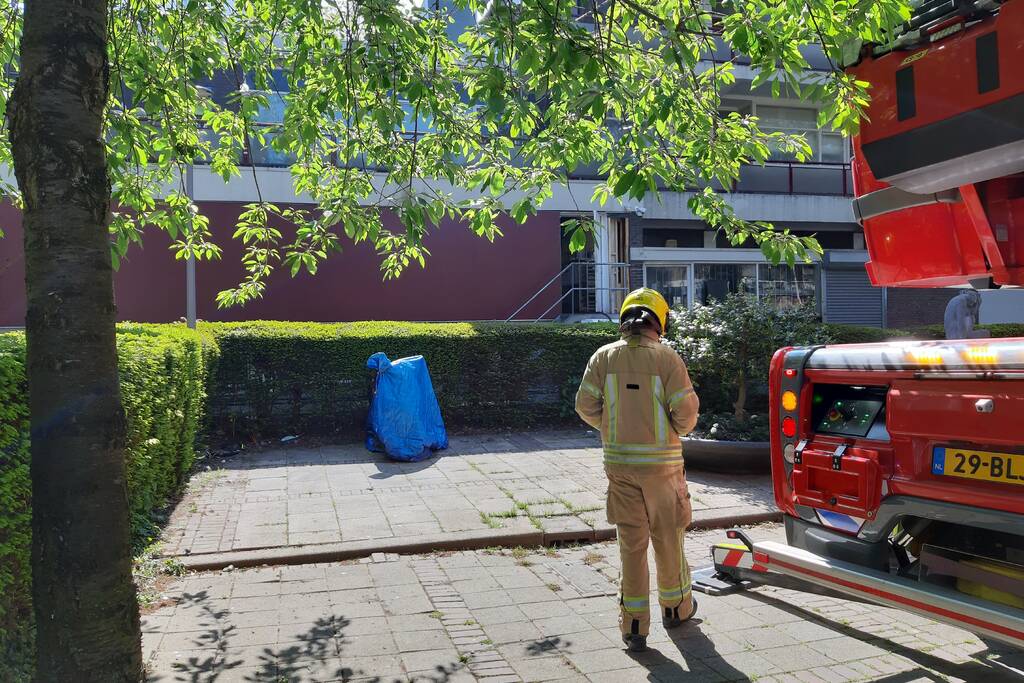 Brand in spoelkeuken van restaurant