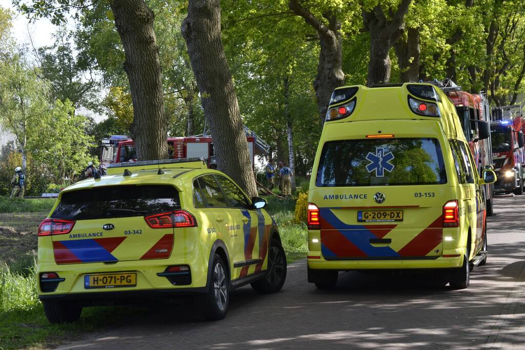 Grote brand in woonboerderij