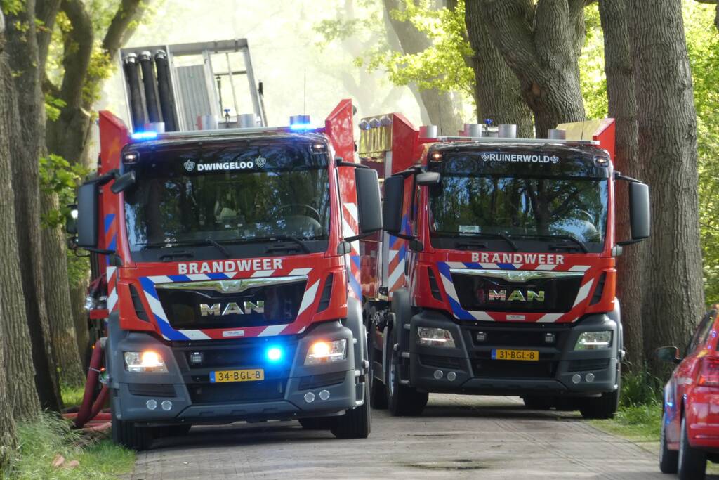 Grote brand in woonboerderij