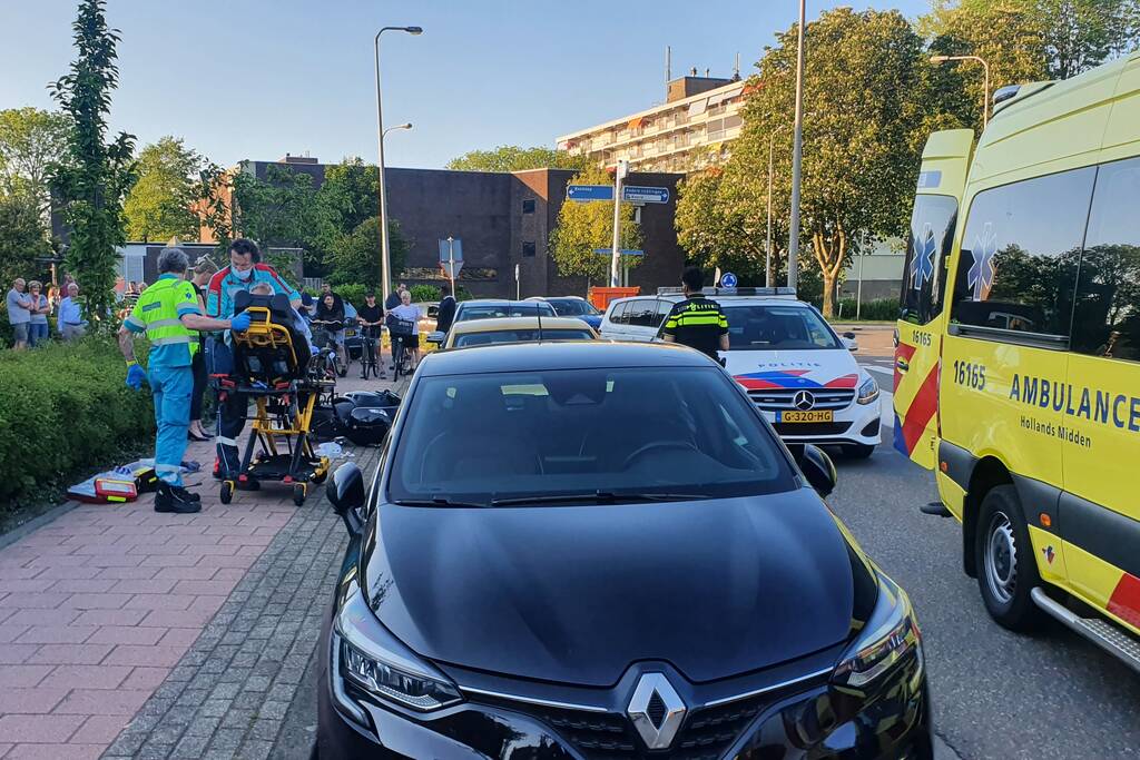 Scooterrijder gewond bij ongeval