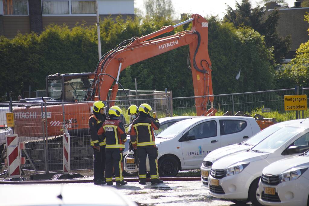 Gasleiding geraakt bij werkzaamheden