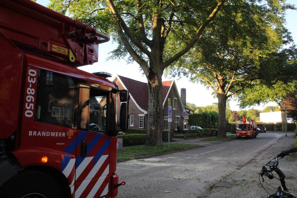 Gevaarlijk hangende tak verwijderd