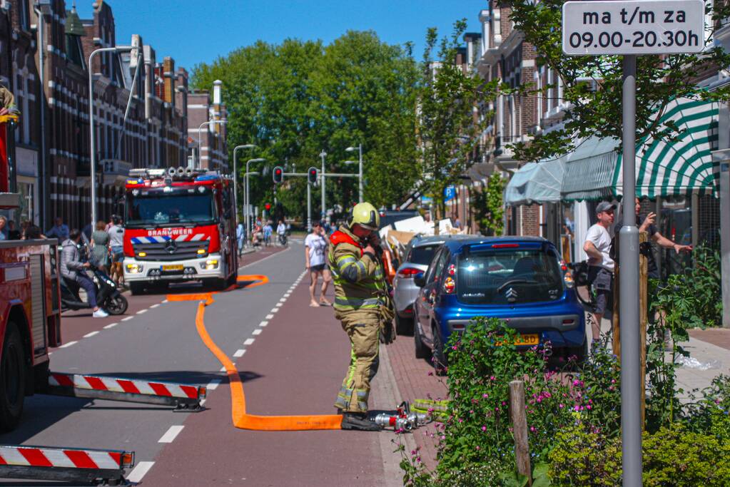Brand op balkon van bovenwoning