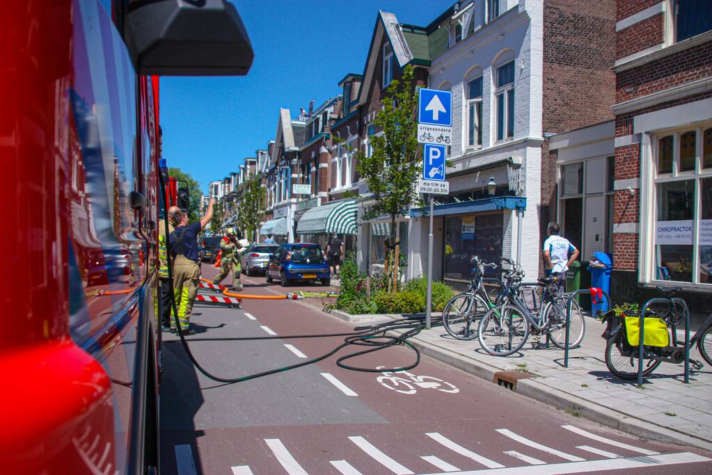 Brand op balkon van bovenwoning