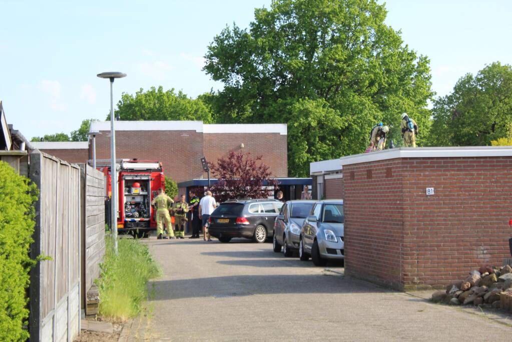 Brand op dak