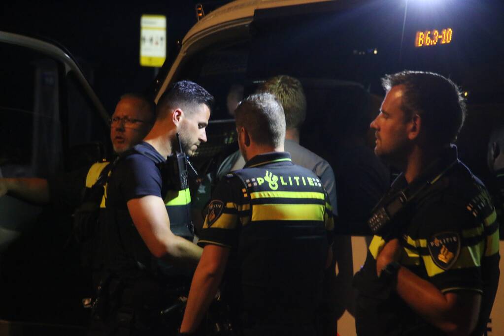 Grote politie inzet op het strand