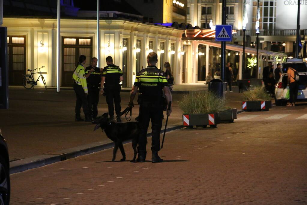 Grote politie inzet op het strand
