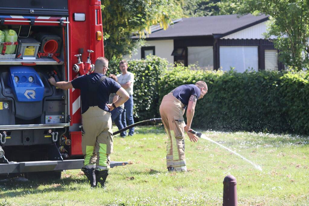 Gewonde bij brand op volkstuinencomplex