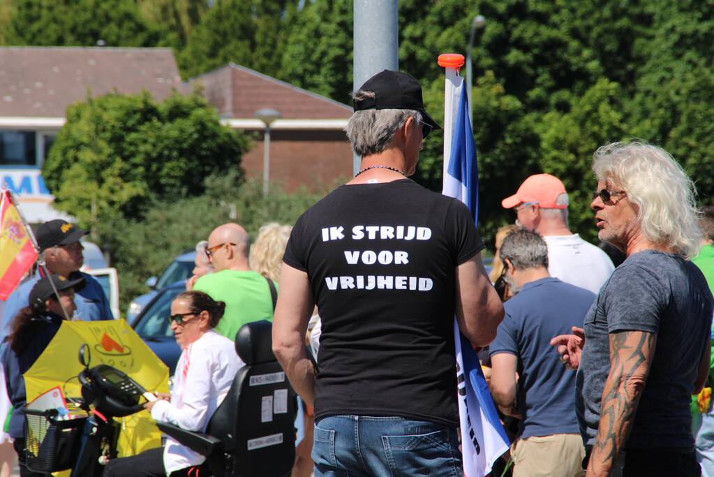 Demonstratie tegen coronaregels en vaccinatie