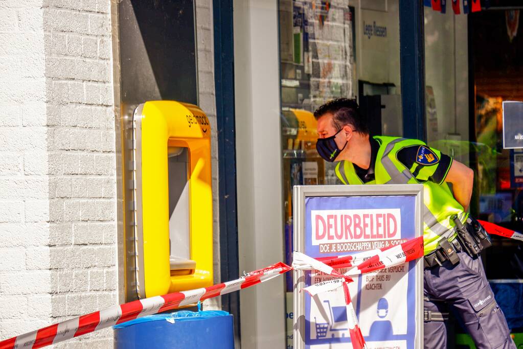 Plofkraak geldautomaat, EOD doet onderzoek naar achtergebleven explosieven