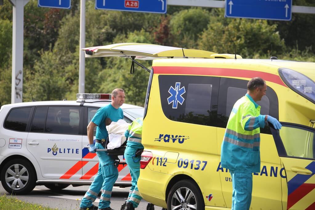 Persoon gewond bij ongeval op snelweg