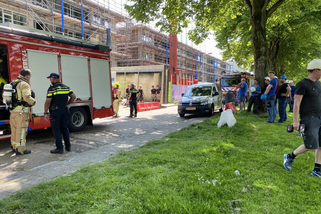 Keuken van flatwoning vat vlam