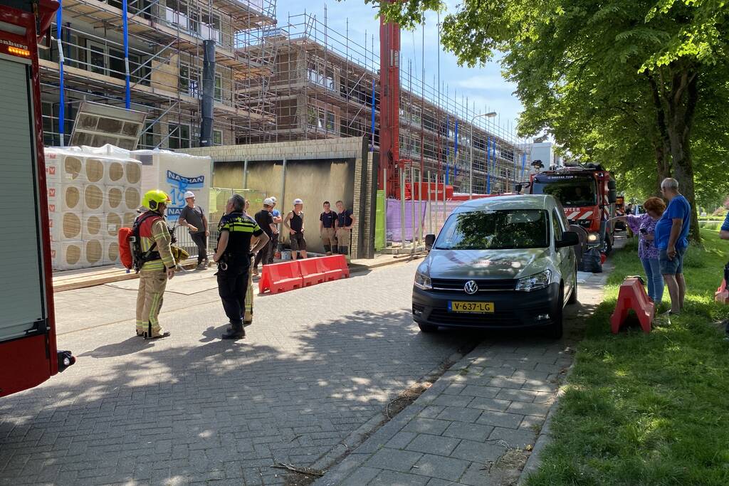 Keuken van flatwoning vat vlam