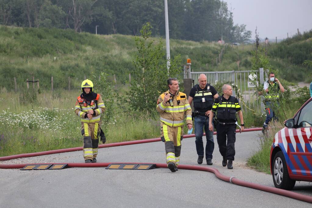 Uitslaande brand in loods waar drugsafval werd gevonden