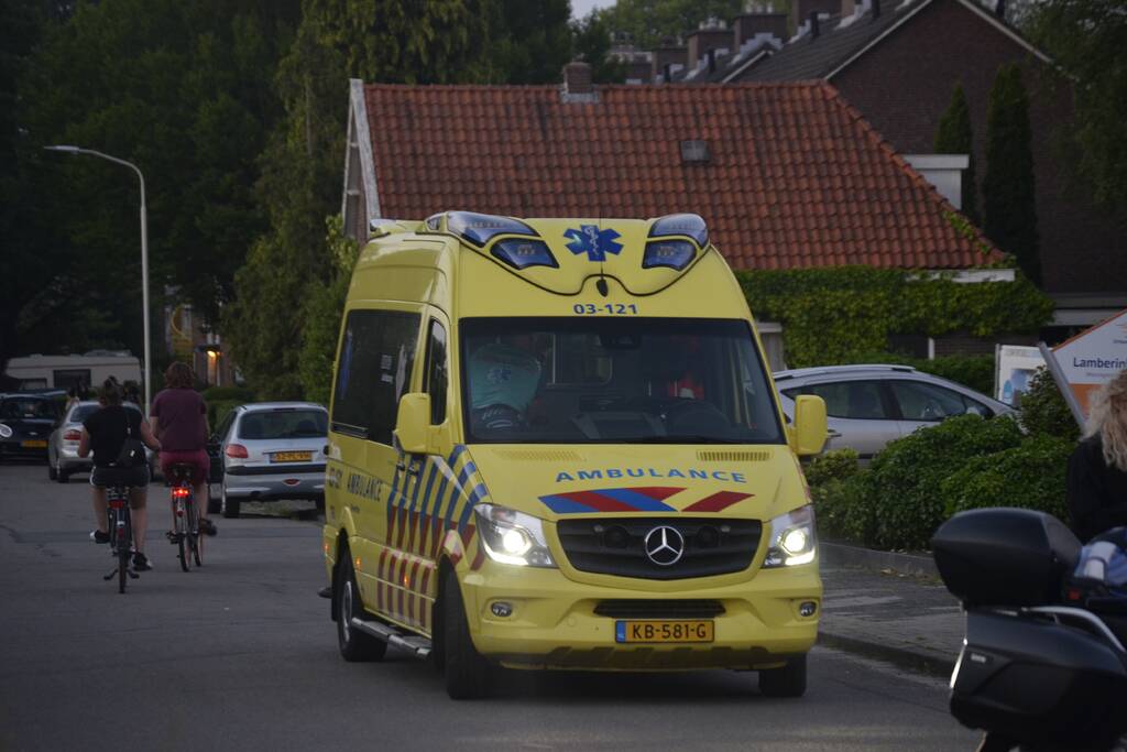 Persoon ten val met fiets