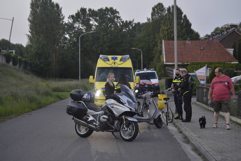 Persoon ten val met fiets