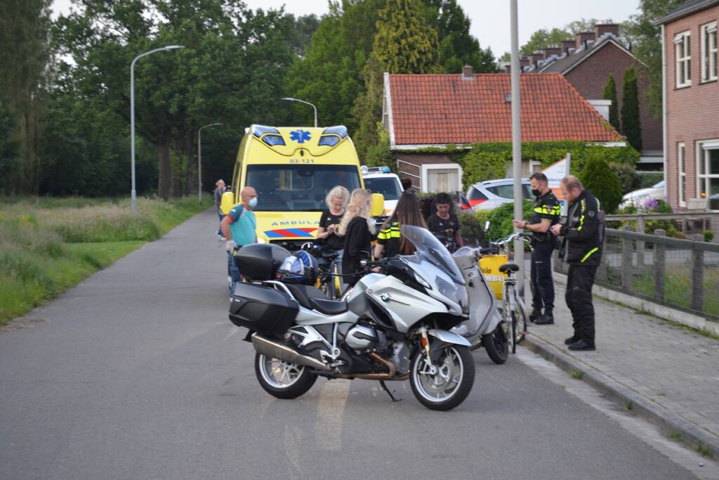 Persoon ten val met fiets