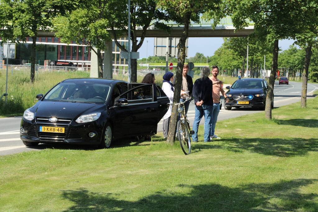 Fietser aangereden op kruising