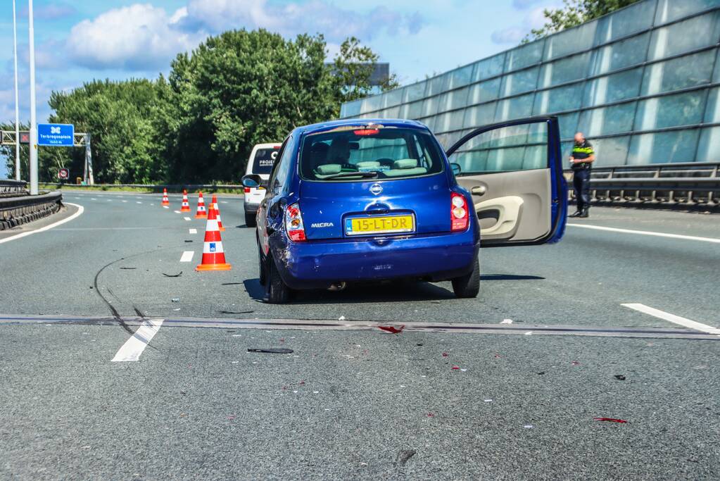 Flinke verkeersopstopping bij ongeval op rijksweg