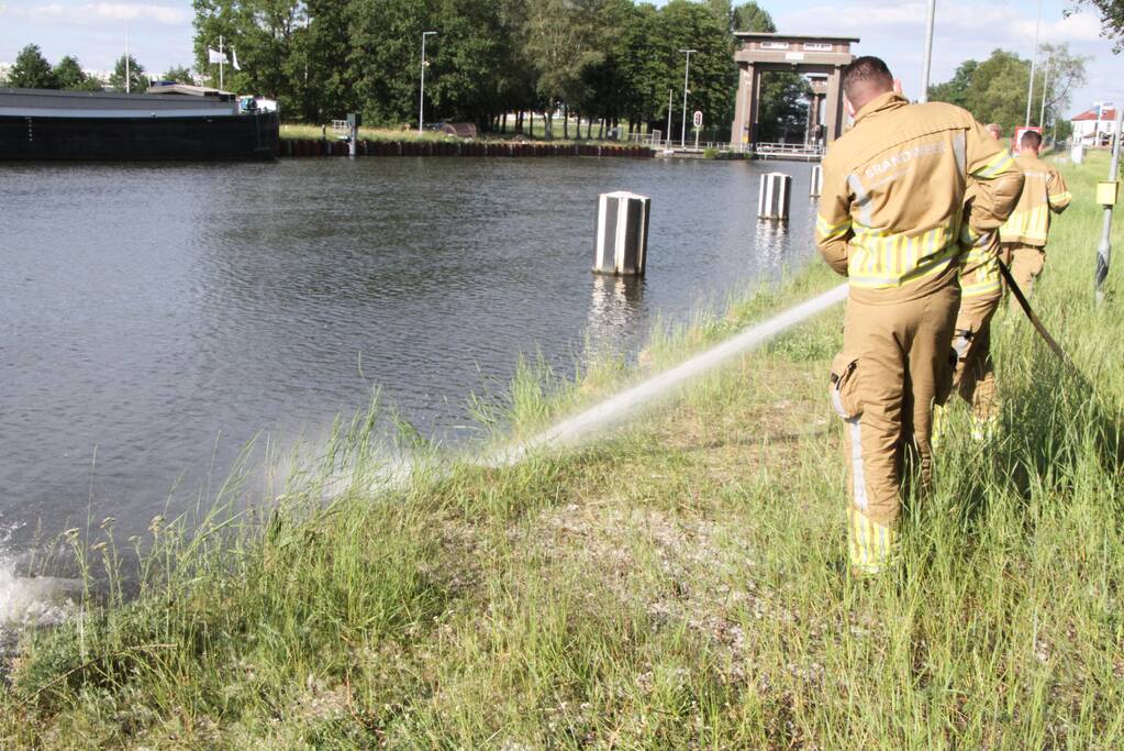 Schippers ontdekken buitenbrand