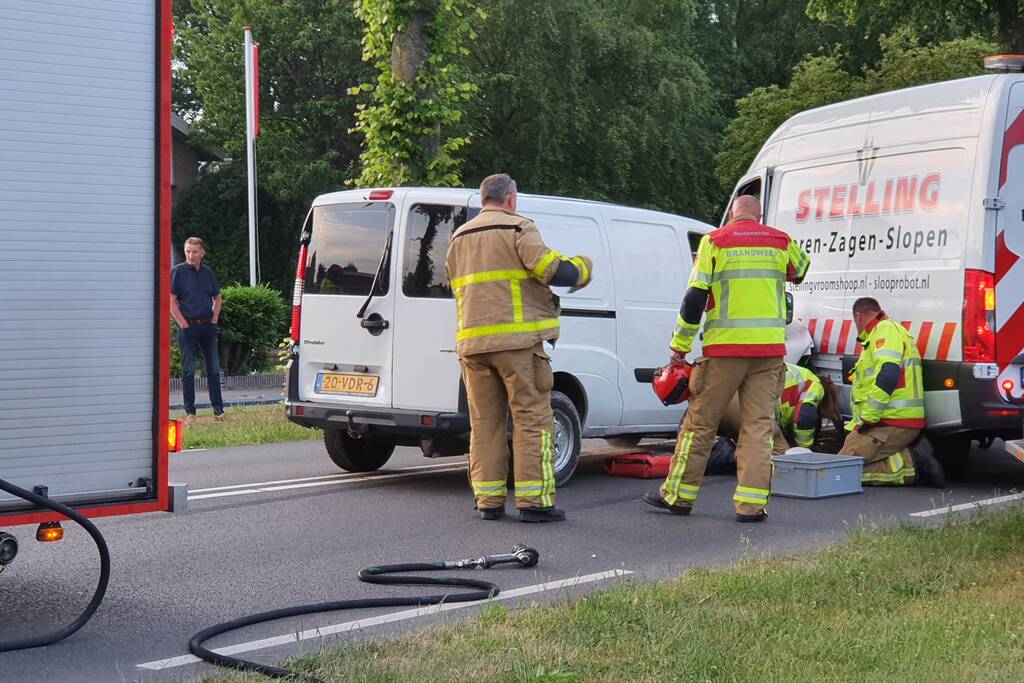 Zwaar ongeval tussen twee bestelbussen