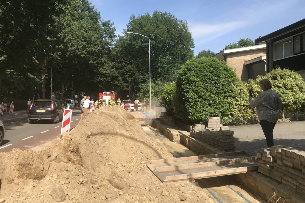 Gas en waterlekkage door werkzaamheden