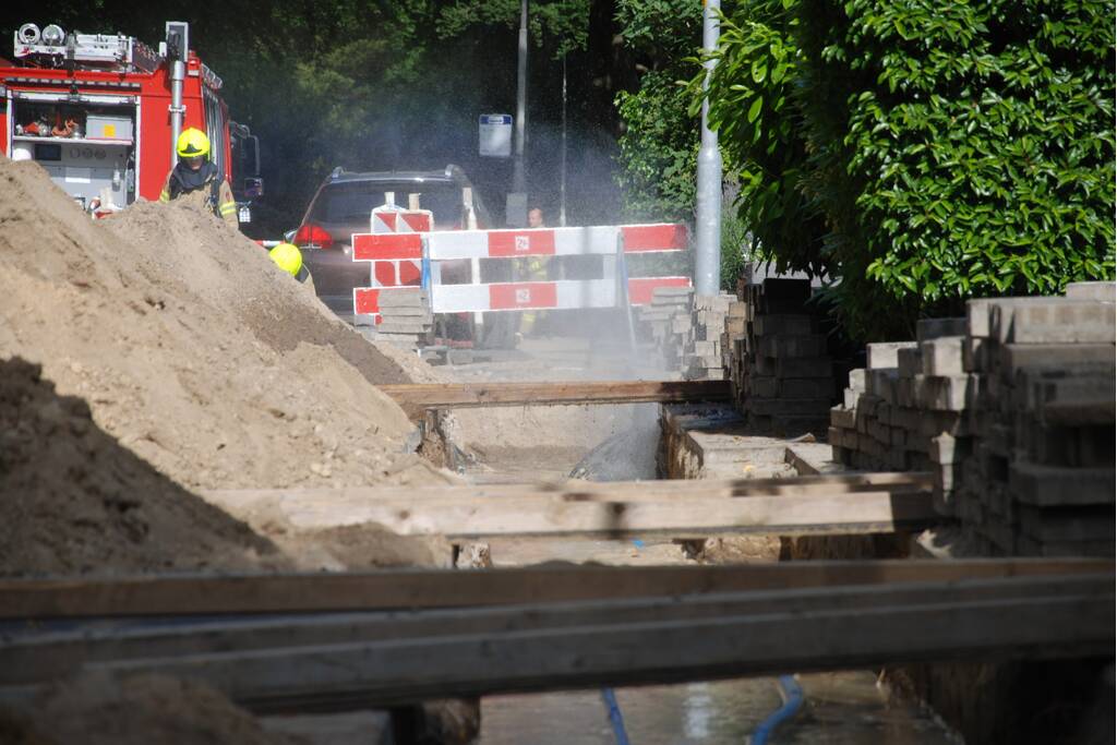 Gas en waterlekkage door werkzaamheden