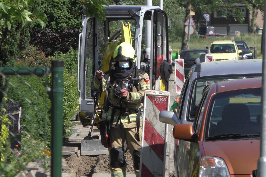 Straat afgesloten vanwege gaslekkage