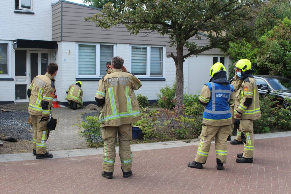 Lekkage in gasleiding bij graafwerkzaamheden