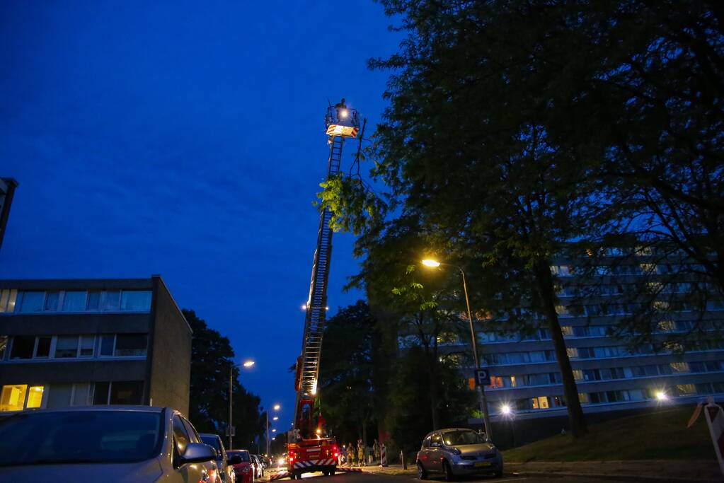 Brandweer verwijdert grote tak van boom