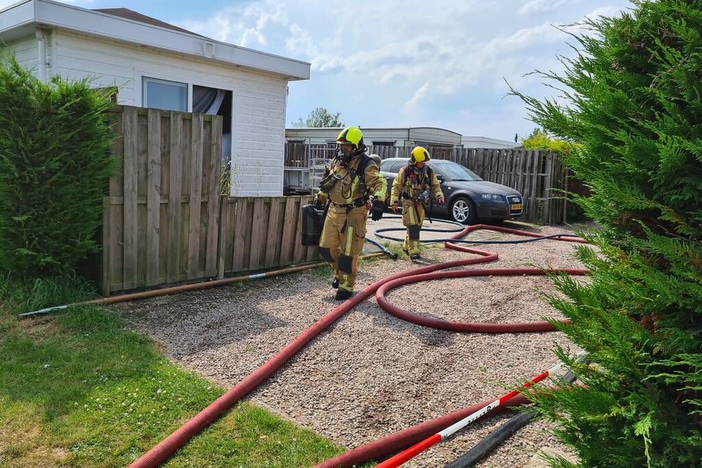 Brand in stacaravan Park de Randstad