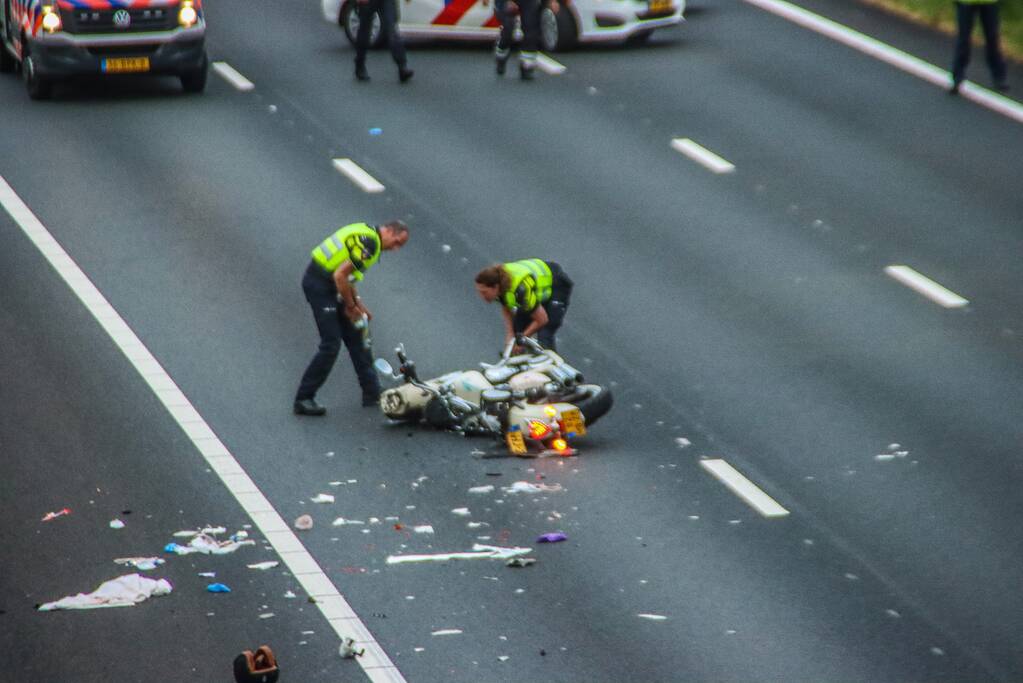 Motorrijder overleden bij ongeval op snelweg