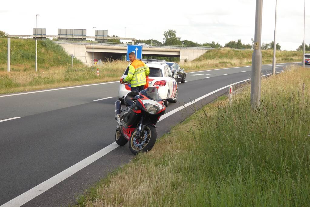 Motorrijder gewond na valpartij