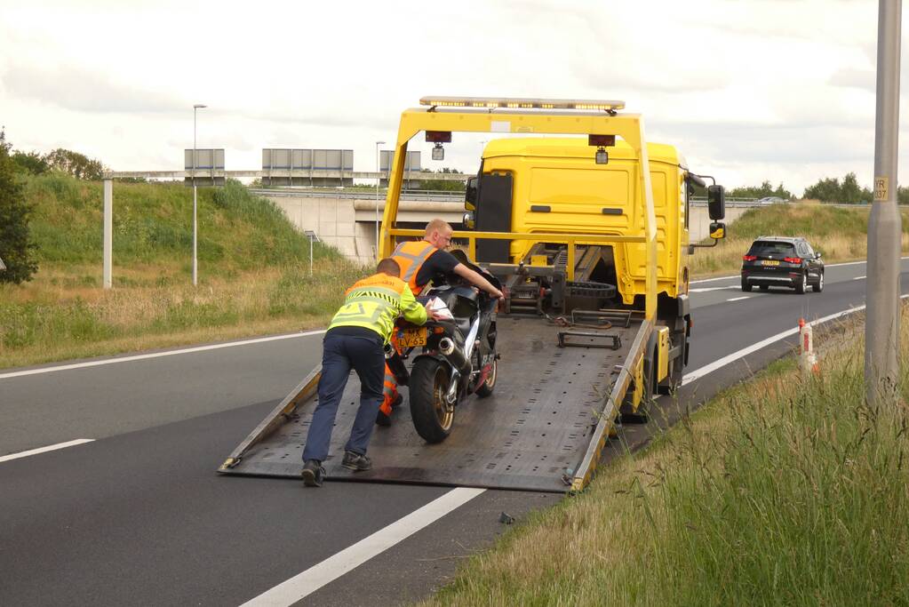 Motorrijder gewond na valpartij