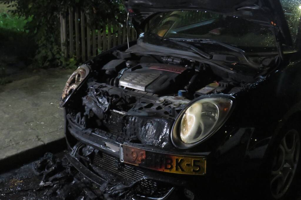 Twee auto's door brand verwoest