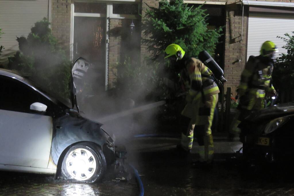Twee auto's door brand verwoest