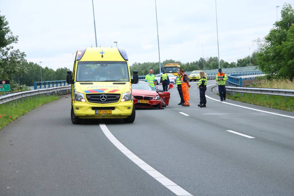 Sportwagen total-loss door eenzijdig ongeval