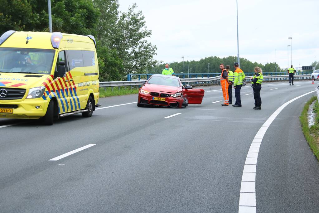 Sportwagen total-loss door eenzijdig ongeval