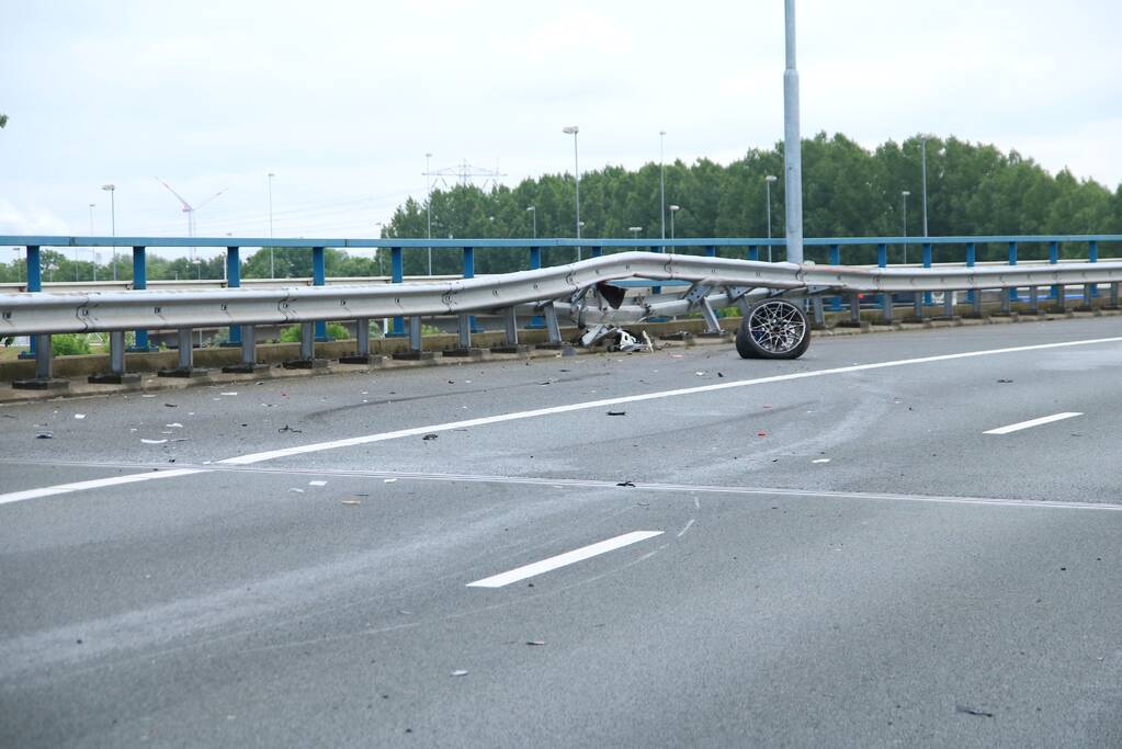 Sportwagen total-loss door eenzijdig ongeval