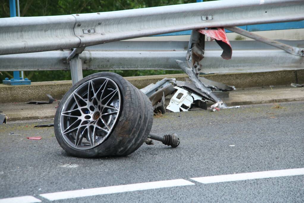 Sportwagen total-loss door eenzijdig ongeval