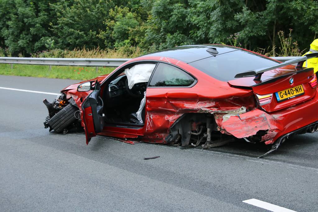 Sportwagen total-loss door eenzijdig ongeval