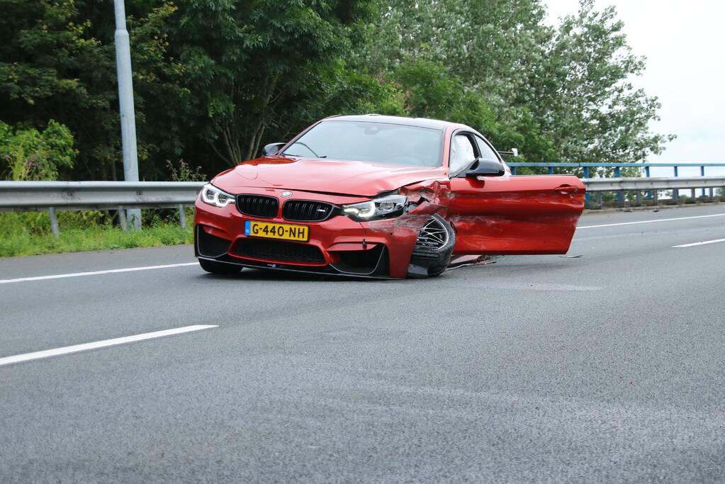 Sportwagen total-loss door eenzijdig ongeval