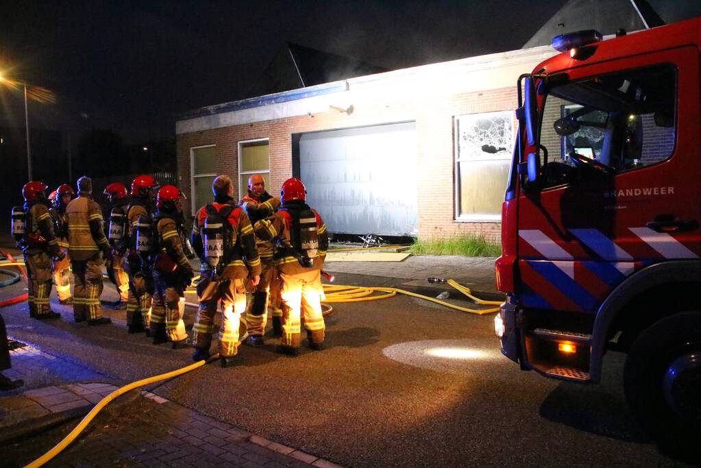 Brand in voormalig kantoorpand