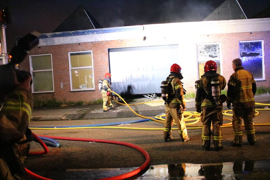 Brand in voormalig kantoorpand
