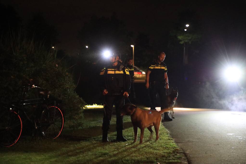 Mobiele Eenheid veegt park in Corlaer