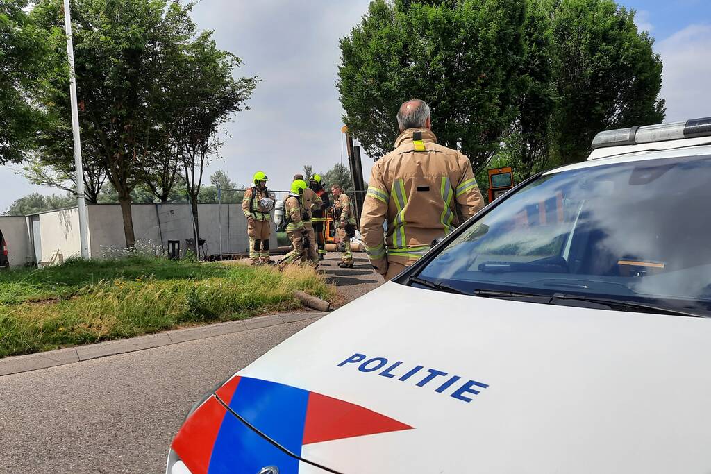 Gasleiding geraakt tijdens heiwerkzaamheden op bouwplaats