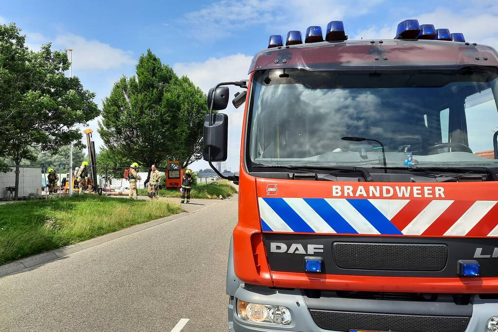 Gasleiding geraakt tijdens heiwerkzaamheden op bouwplaats