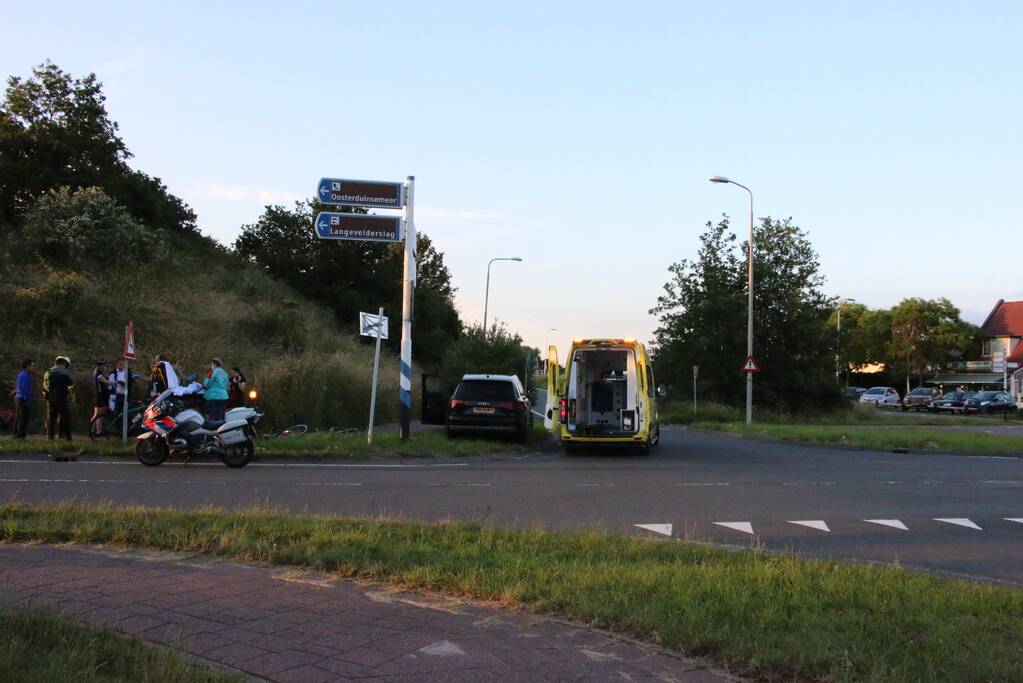 Wielrenners botsen op fietspad