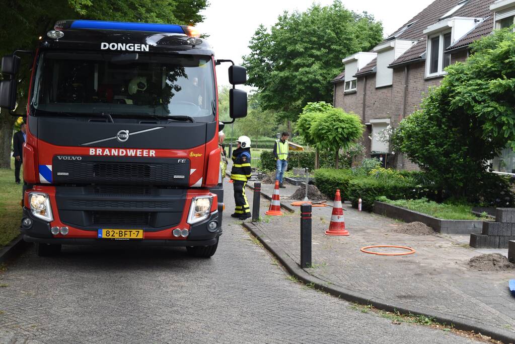 Bij aanleggen glasvezel is gasleiding geraakt