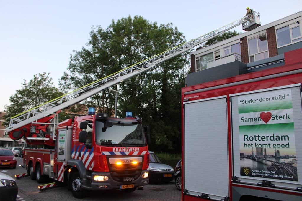 Flat deels ontruimd door brandlucht
